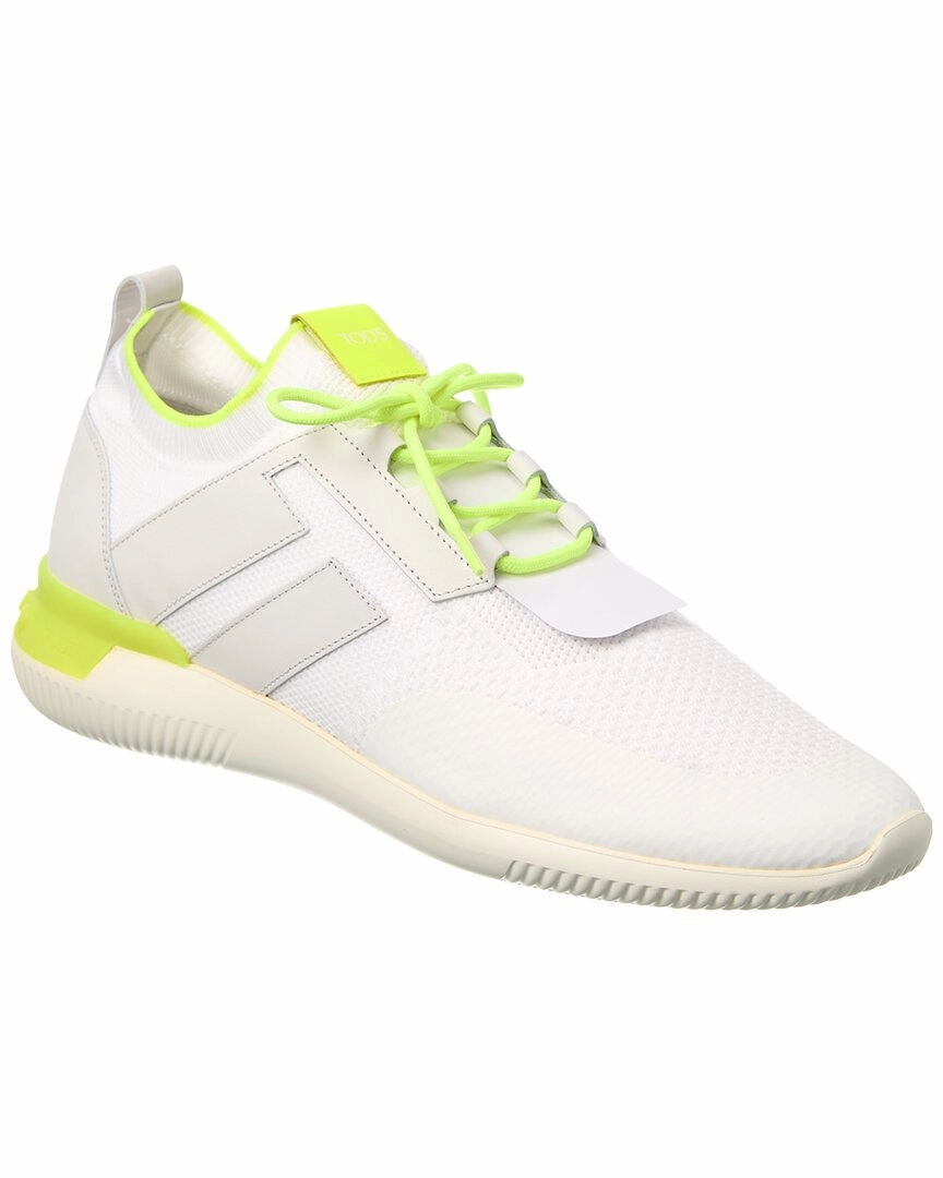 TOD??s Knit & Leather Sneaker circuit - training running shoes running in a park trail
