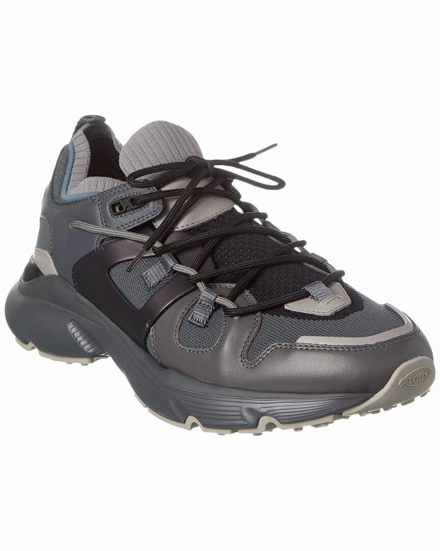 TOD??s Leather & Mesh Sneaker Aerodynamic Shape
