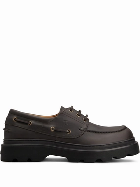 Convenient feature tapered running shoes Tod's Men's Leather Boat Shoes