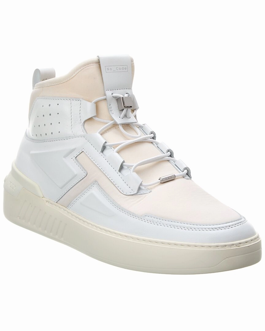 responsive - sole - technology shoes TOD??s x No_Code Leather High-Top Sneaker