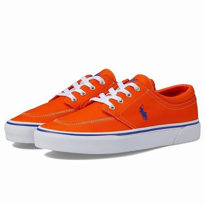 minimalist - design - elegance shoes Zumba Polo Ralph Lauren Faxon X Sneaker Men's  Sailing Orange Canvas Shoes ZPO3978