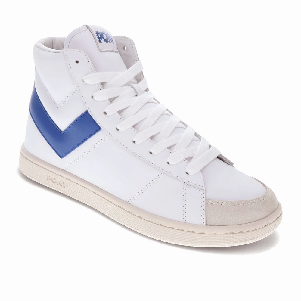 Traction running on a treadmill shoes PONY Mens M-Pro High Genuine Leather and Suede Premium Lace Up Athletic Sneaker Shoe