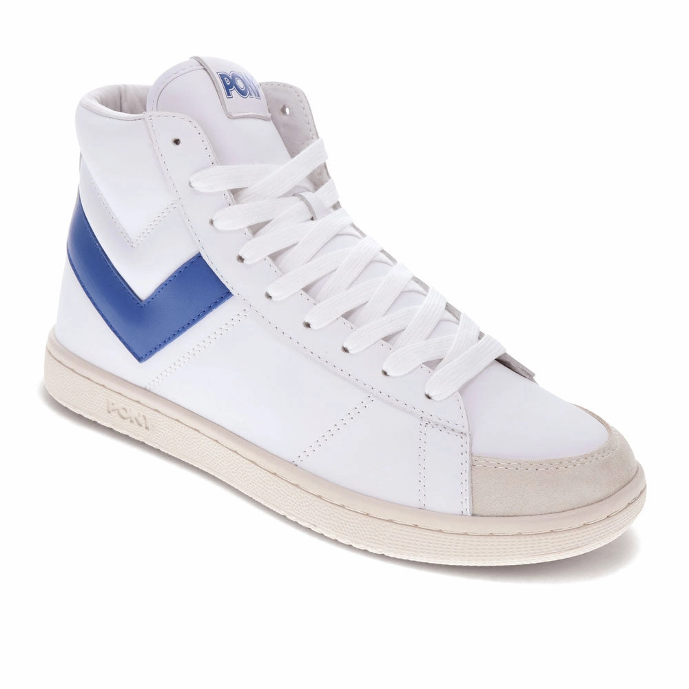 PONY Mens M-Pro High Genuine Leather and Suede Premium Lace Up Athletic Sneaker Shoe Ergonomic Shape