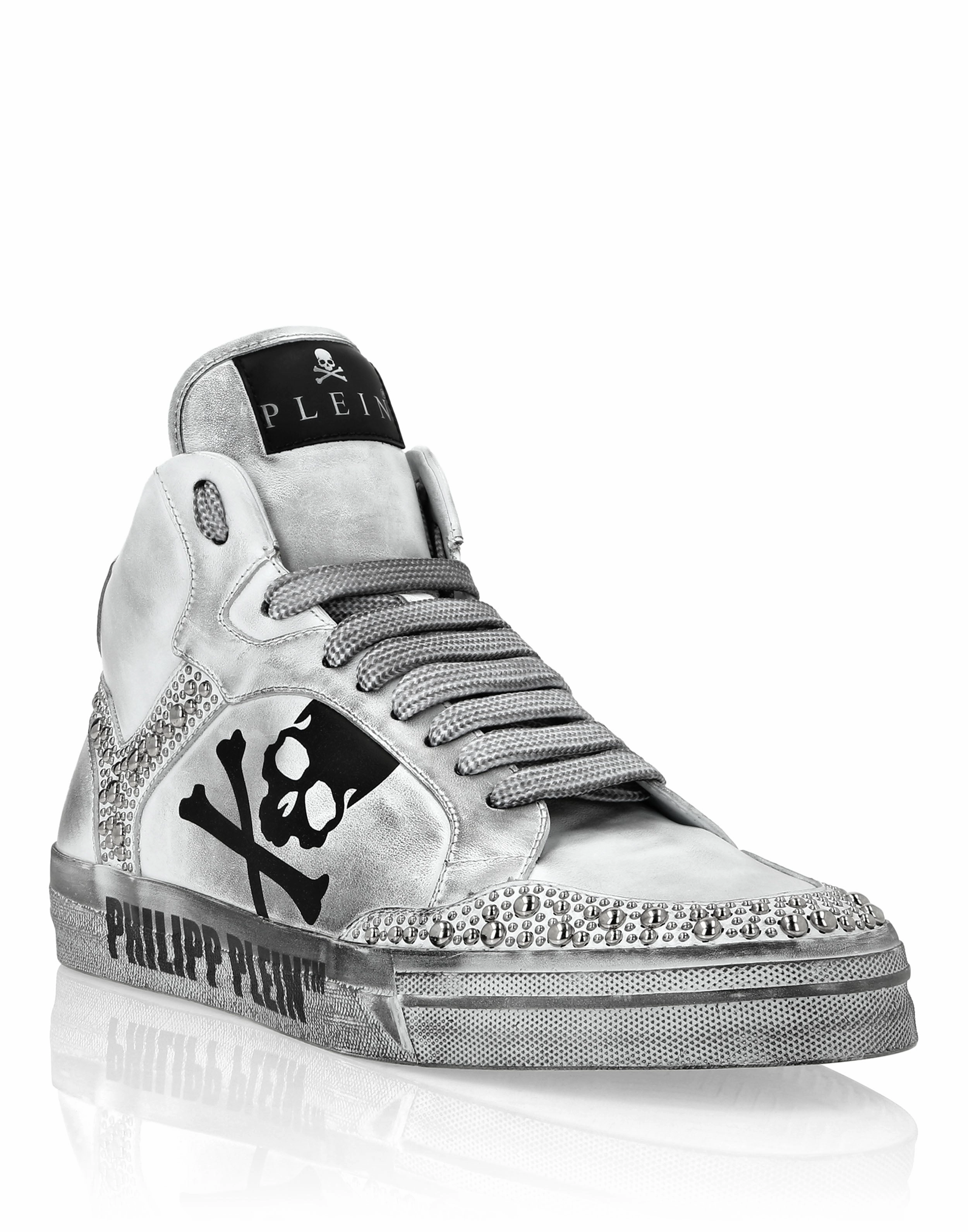 Nappa Leather Hi-Top Sneakers Studs Retrokickz TM running in the wind shoes trendy - brand shoes