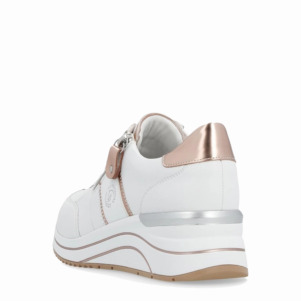 Remote Women's Eleni 04 Wedge Sneaker in White Combo Function First