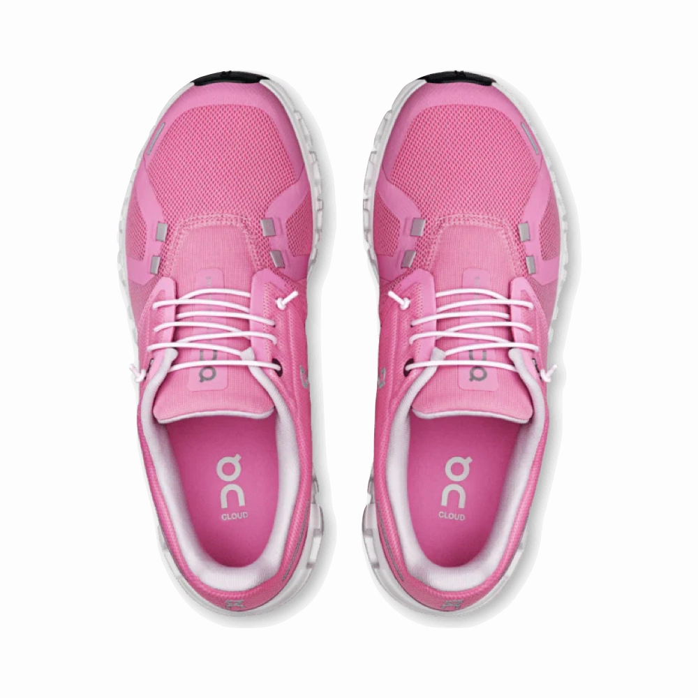 On Women's Cloud 6 Sneaker in Raspberry/White High Flex