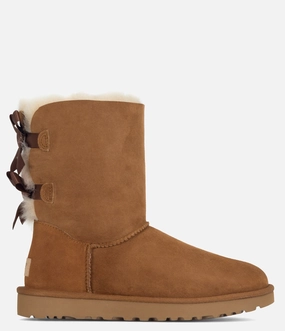 UGG Bailey Bow II Sheepskin Boot - Women Toe Free Contoured Form