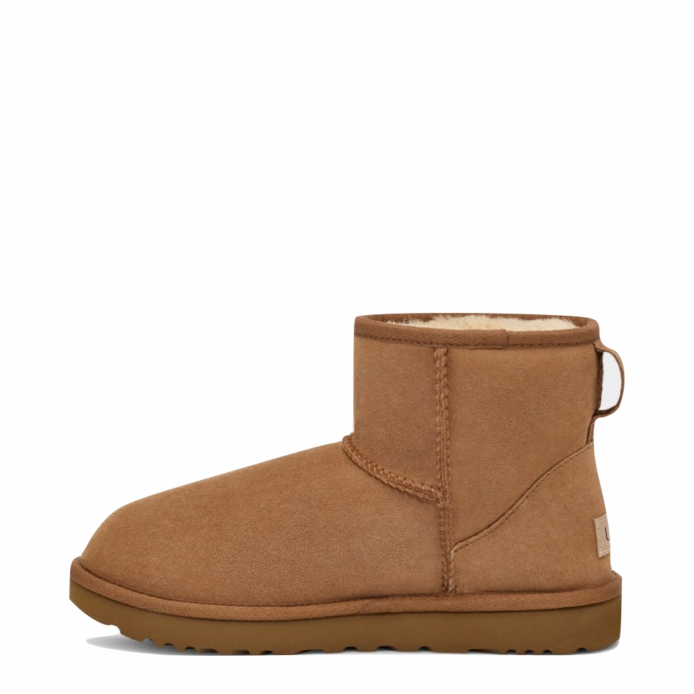 UGG Women's Classic Mini II Sheepskin Boot in Chestnut Strike Step Pastel Tones