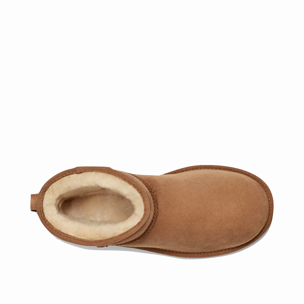 Break Run UGG Women's Classic Mini II Sheepskin Boot in Chestnut