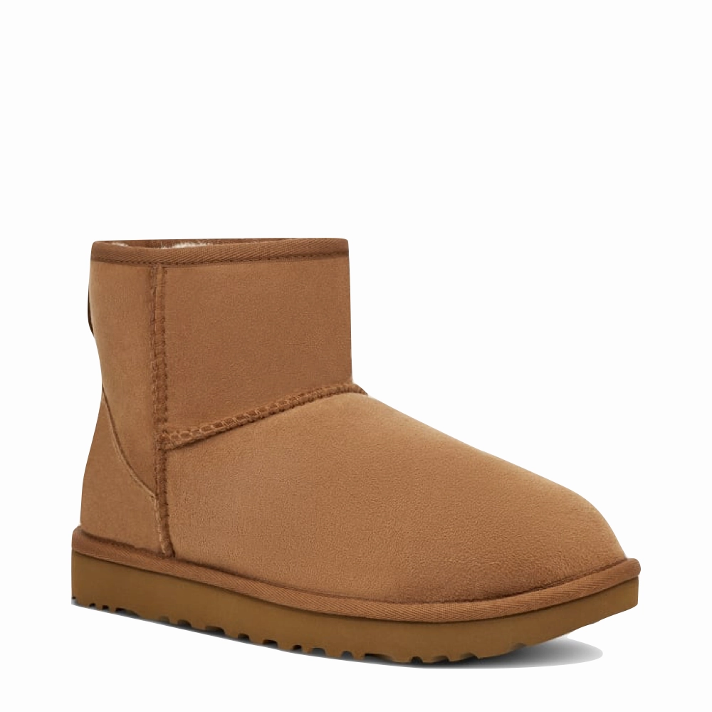 Casual Wear UGG Women's Classic Mini II Sheepskin Boot in Chestnut