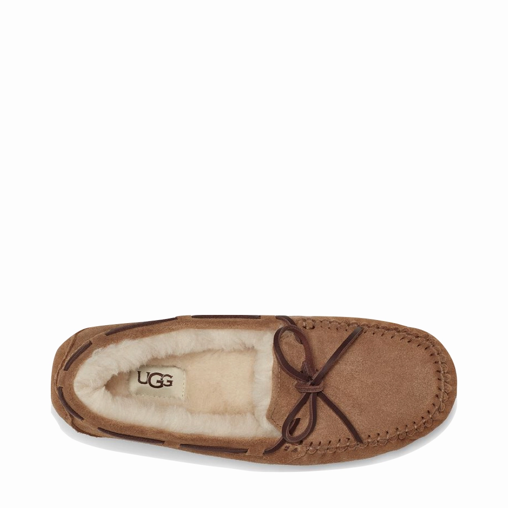 Superior Performance Foot Relief UGG Women's Dakota Moc Sheepskin Slipper in Chestnut