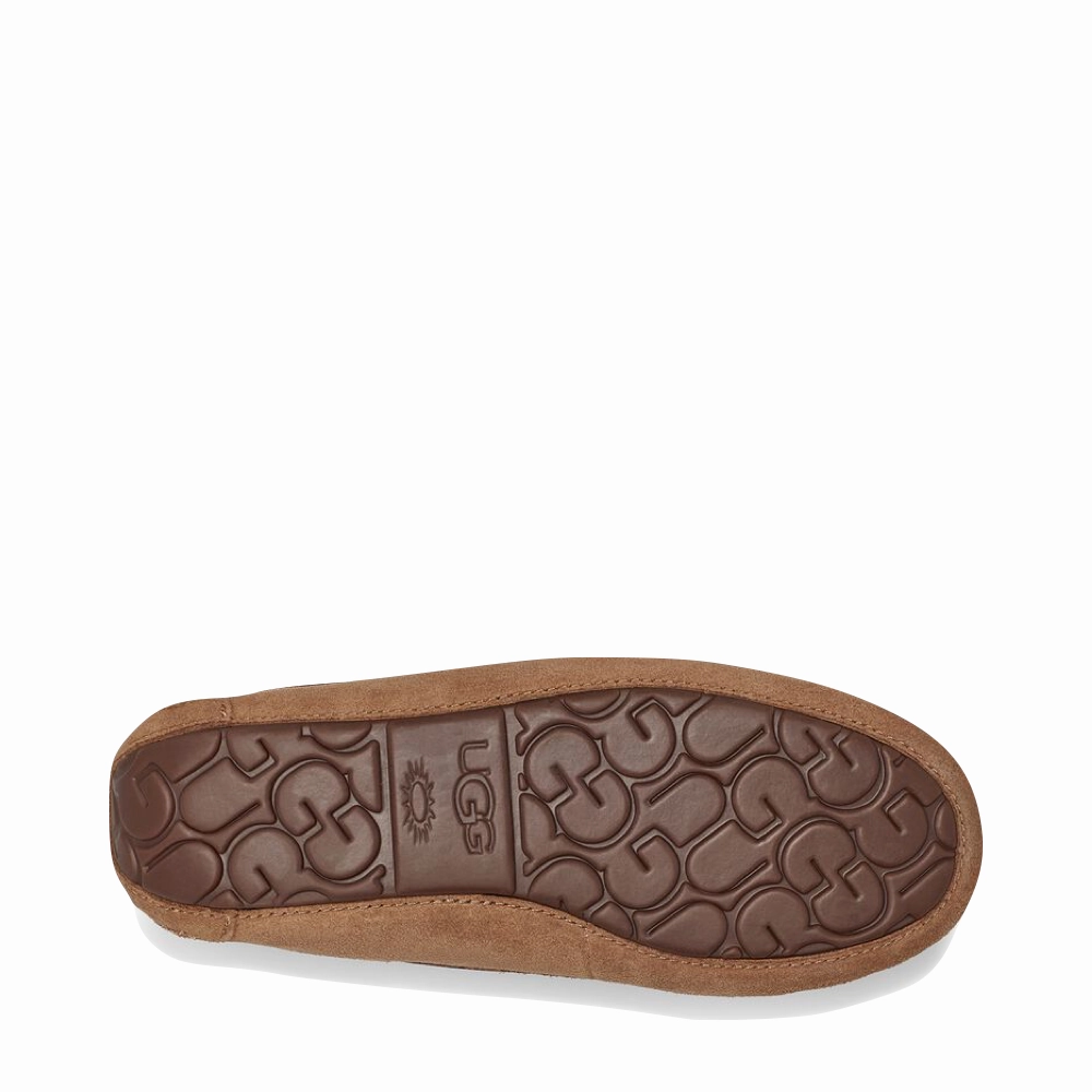 Easy Sandal Noise Reducing UGG Women's Dakota Moc Sheepskin Slipper in Chestnut