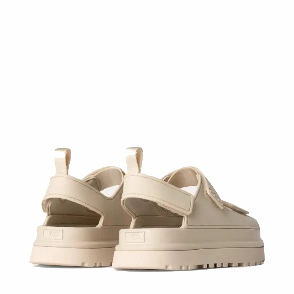 Fast Fit Ugg Women's GoldenGlow Platform Sandal in Sea Salt