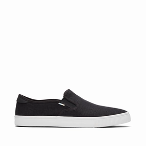 Baja Black Heritage Canvas Slip On Sneaker frisbee shoes synthetic durability