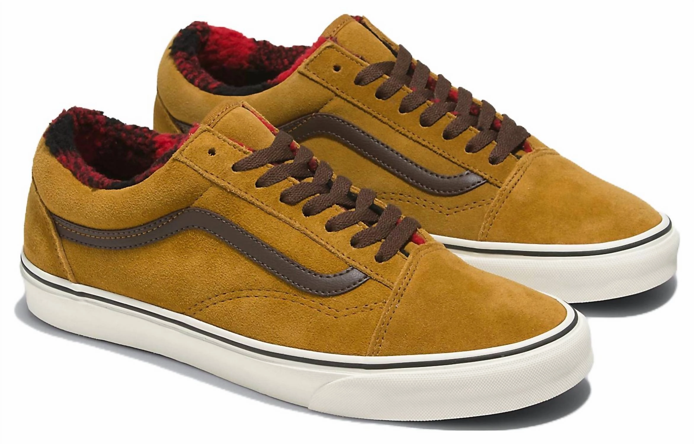 Running Technology lunch - time runs Unisex Vans Old Skool Cozy Hug Shoes In Brown
