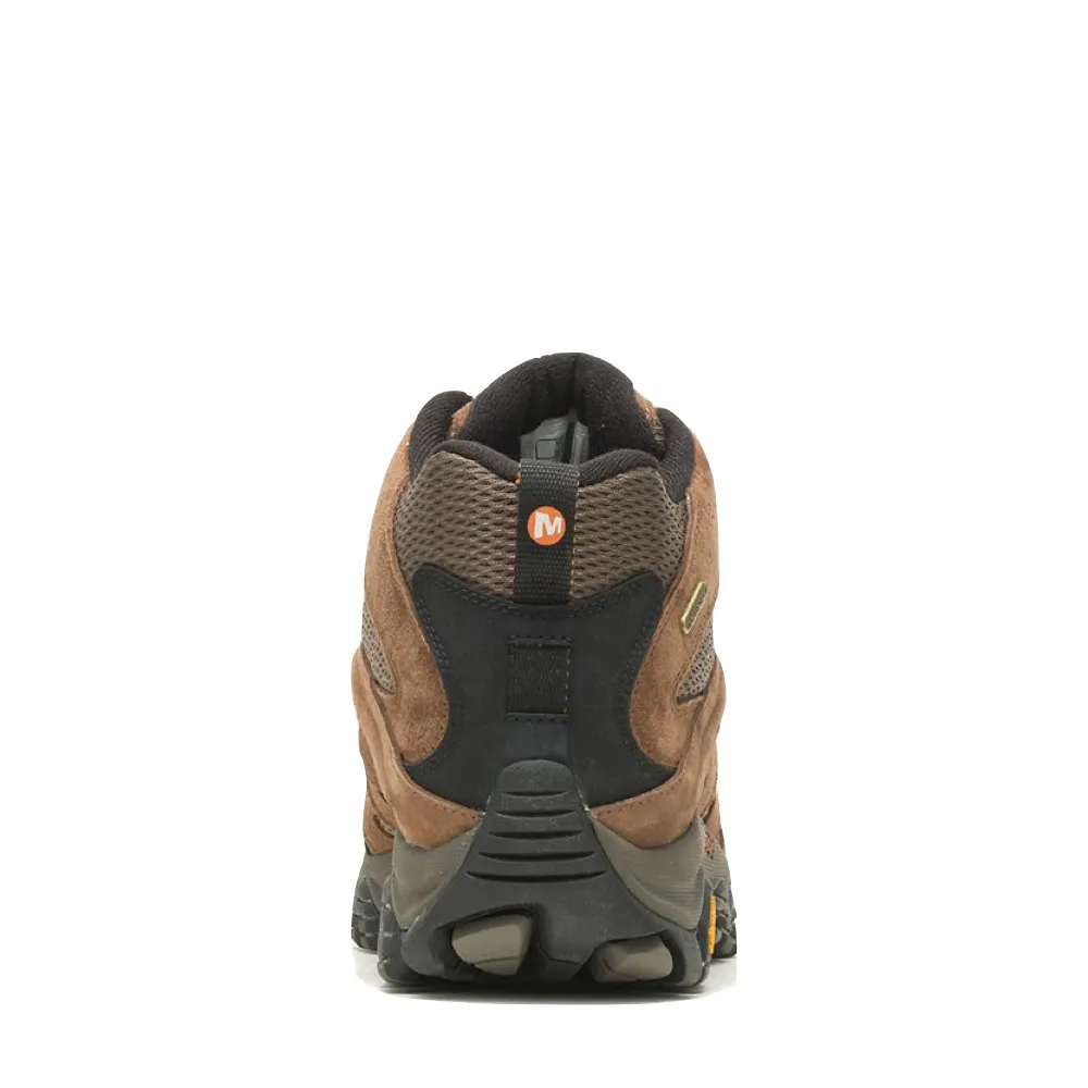 Merrell Men's Moab 3 Mid Waterproof Hiking Boots in Earth Brown Smooth Sole