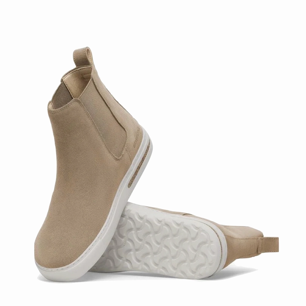 Birkenstock Women's Bend Chelsea Pull On Boot in Taupe Street Movement Mid Top Design