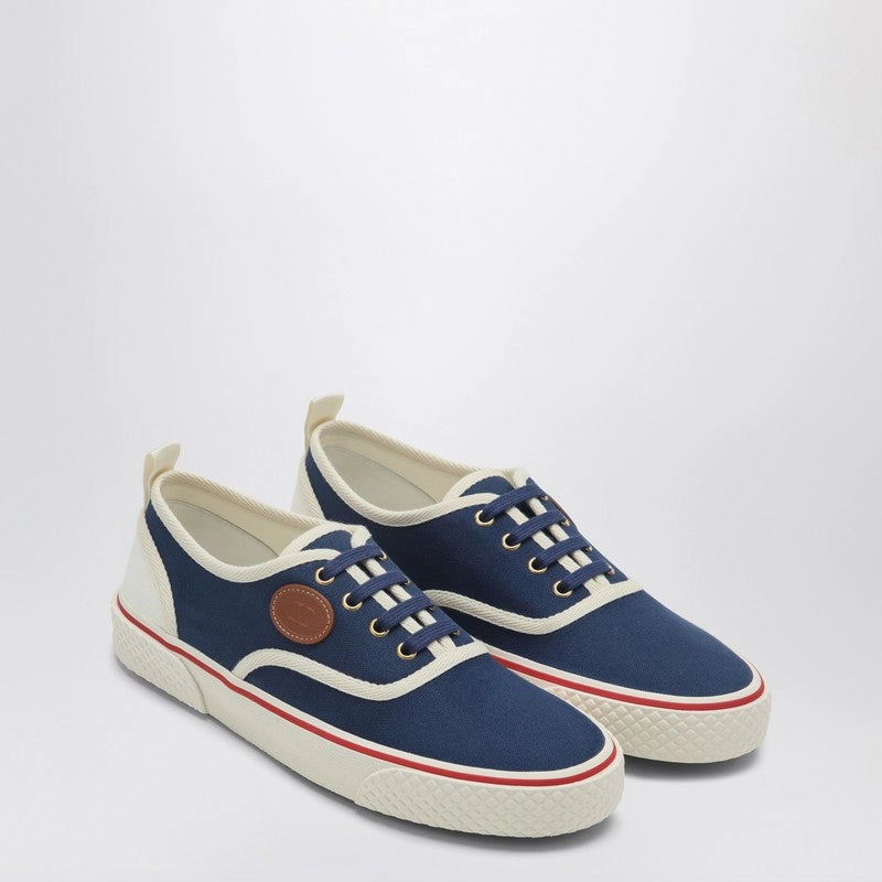 Valentino Garavani Men's Sneaker Nojoke In blue Canvas firm - midsole - feature shoes true - to - size