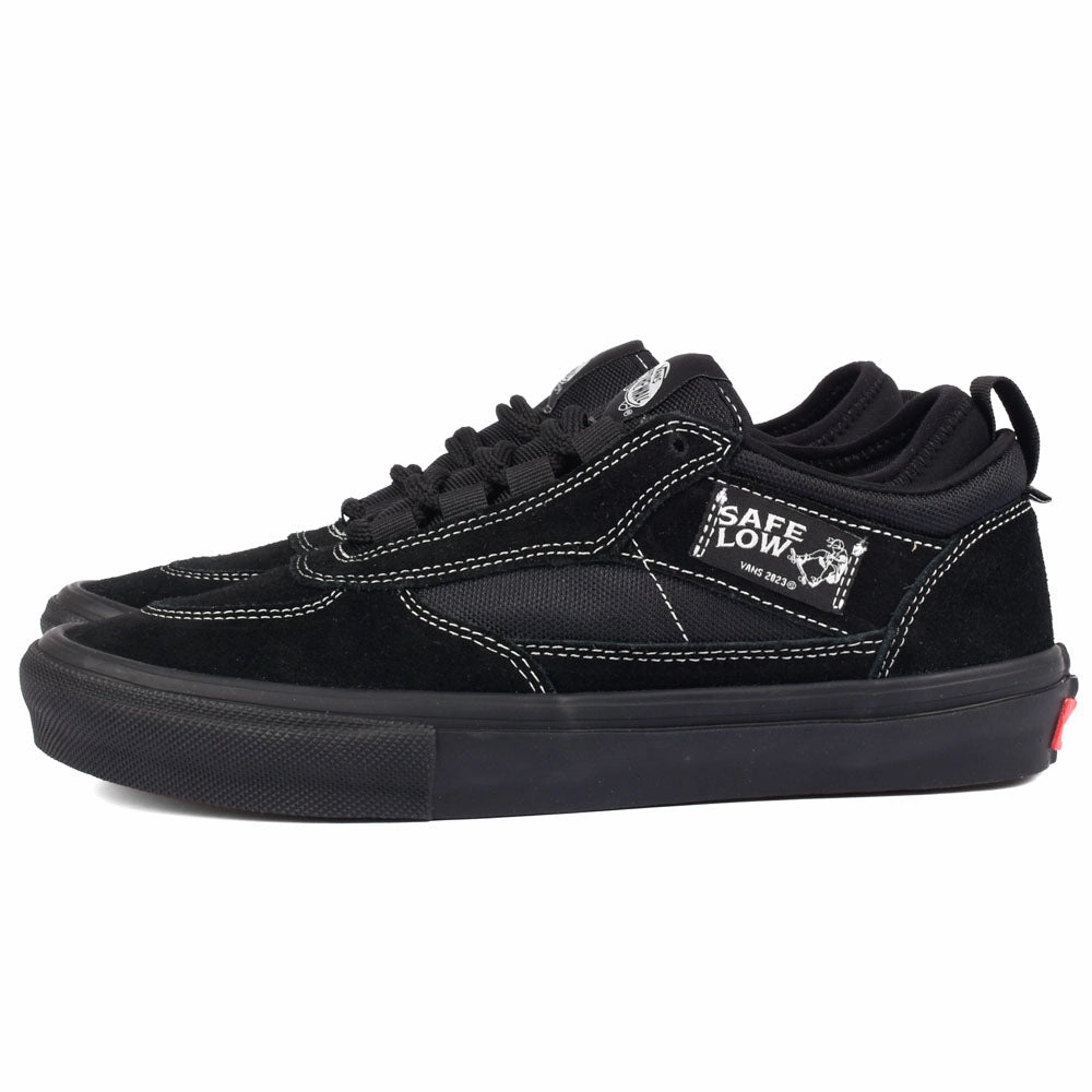Vans - Skate Safe Low (Black/Black) running in a cable car area shoes