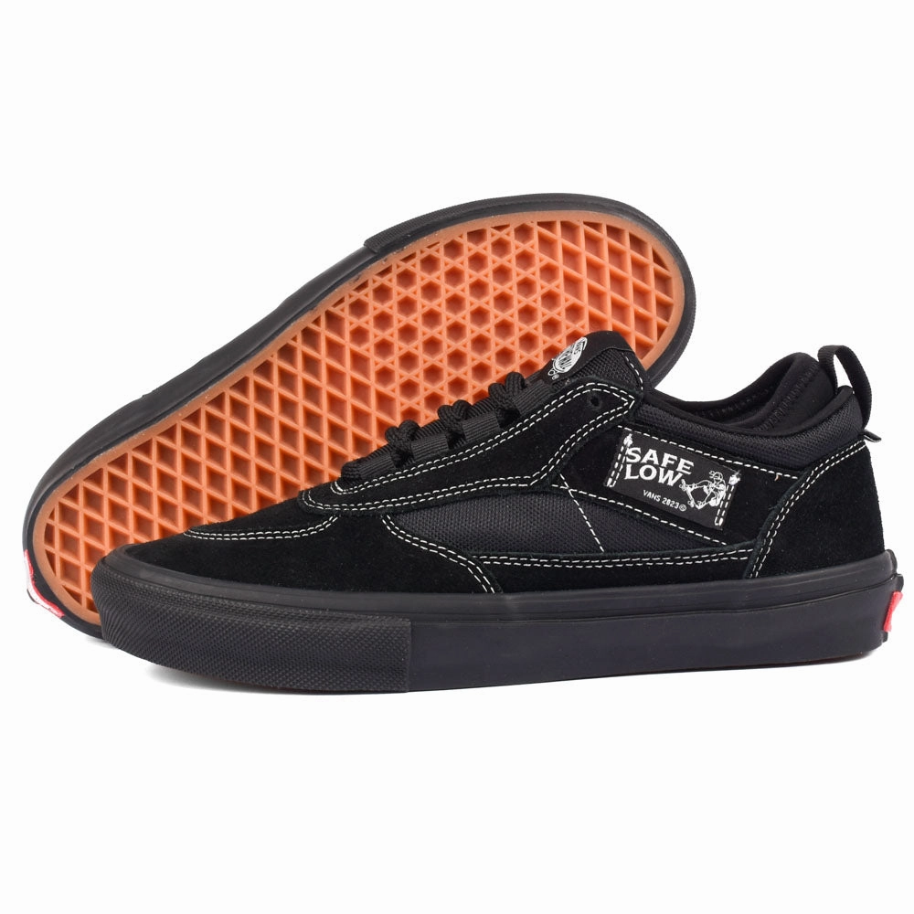 Stripe Vans - Skate Safe Low (Black/Black)