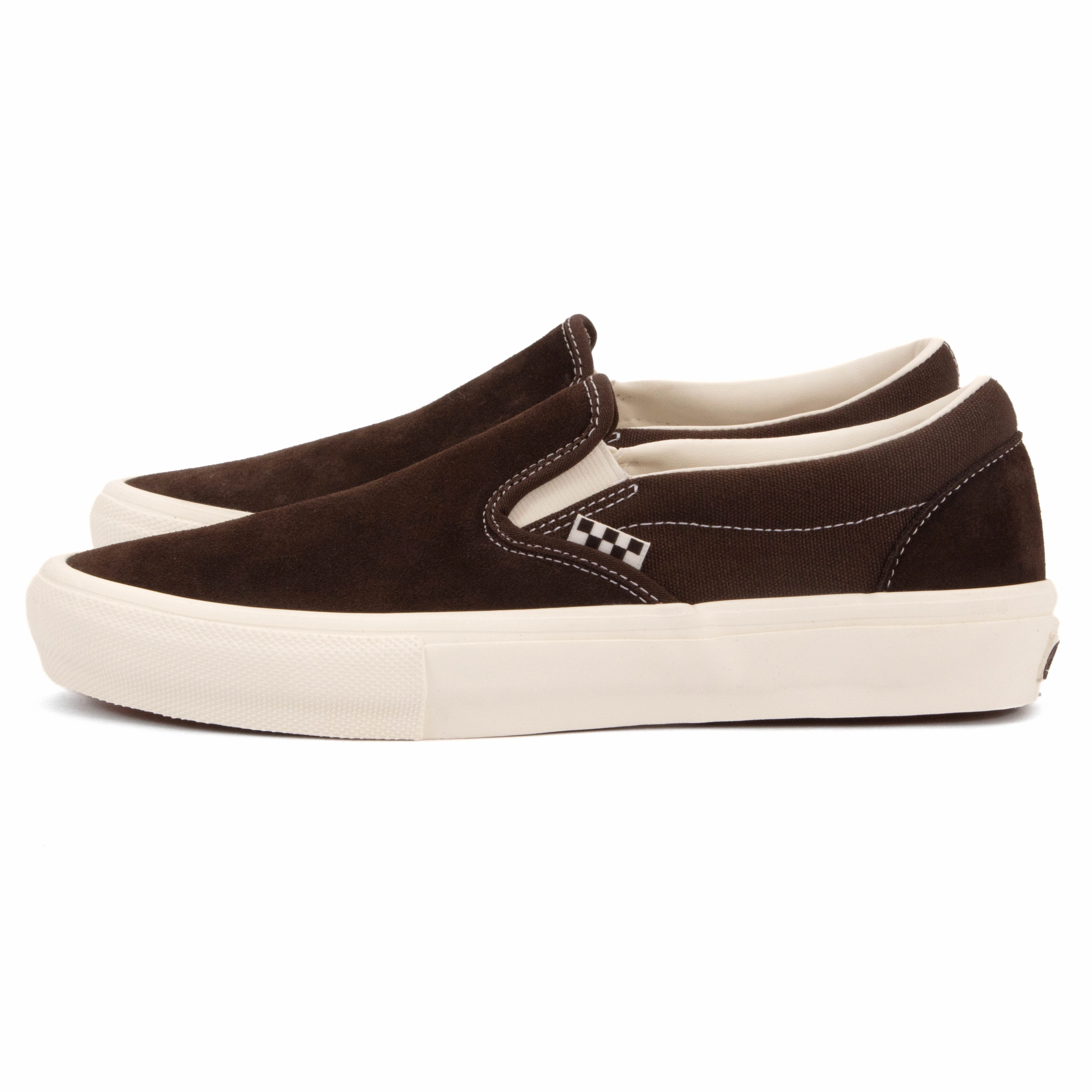 Reliable Construction fast - drying shoes Vans - Skate Slip-On (Chocolate Brown)