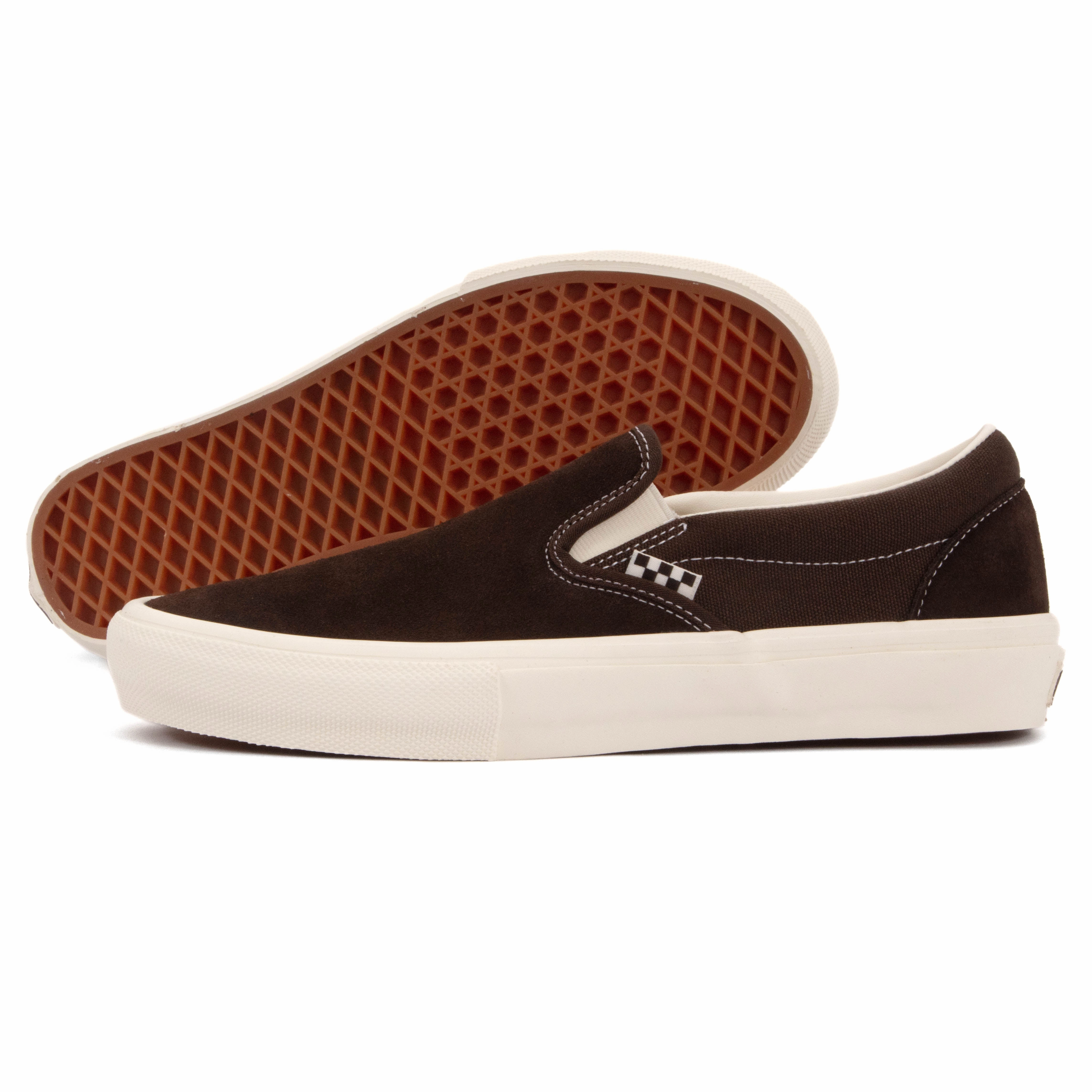 ideal - running Vans - Skate Slip-On (Chocolate Brown)
