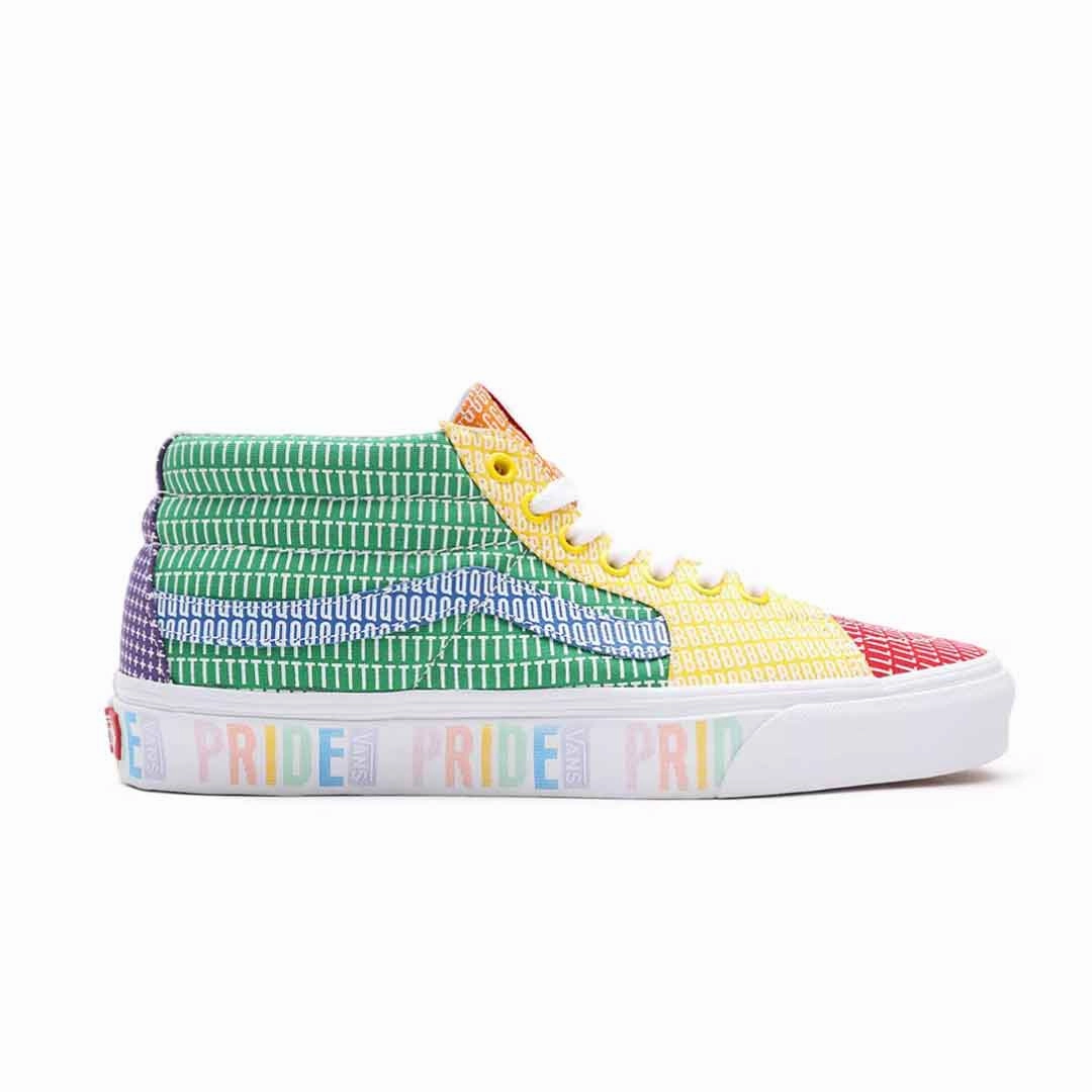 Buckle Up Vans - Unisex Pride Sk8-Mid Shoes (3WM33WJ)