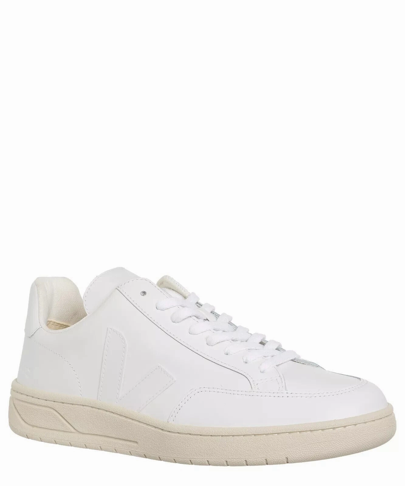 Secure Comfort Breathable Toe Box Veja V-12 XD0202297B Sneakers Men's White Leather Comfort Casual Lifestyle Shoes