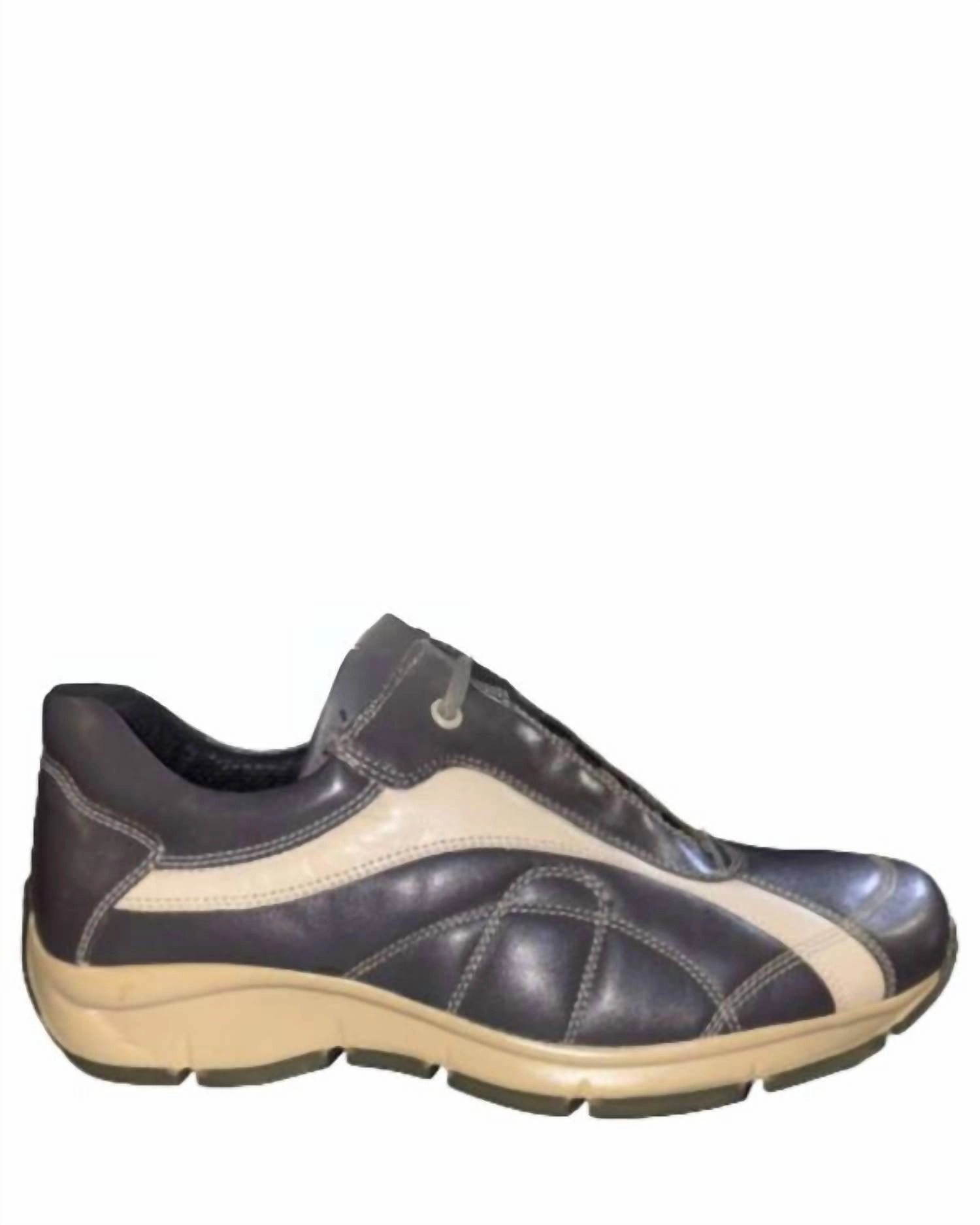 Men's Slip On Walking Shoes In Black/beige patent - leather - finish - design shoes running for fitness shoes