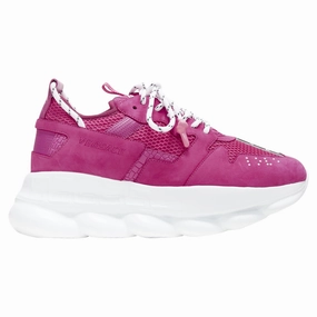 VERSACE Chain Reaction Blowzy all pink suede low top chunky sneaker EU42 speed equipment