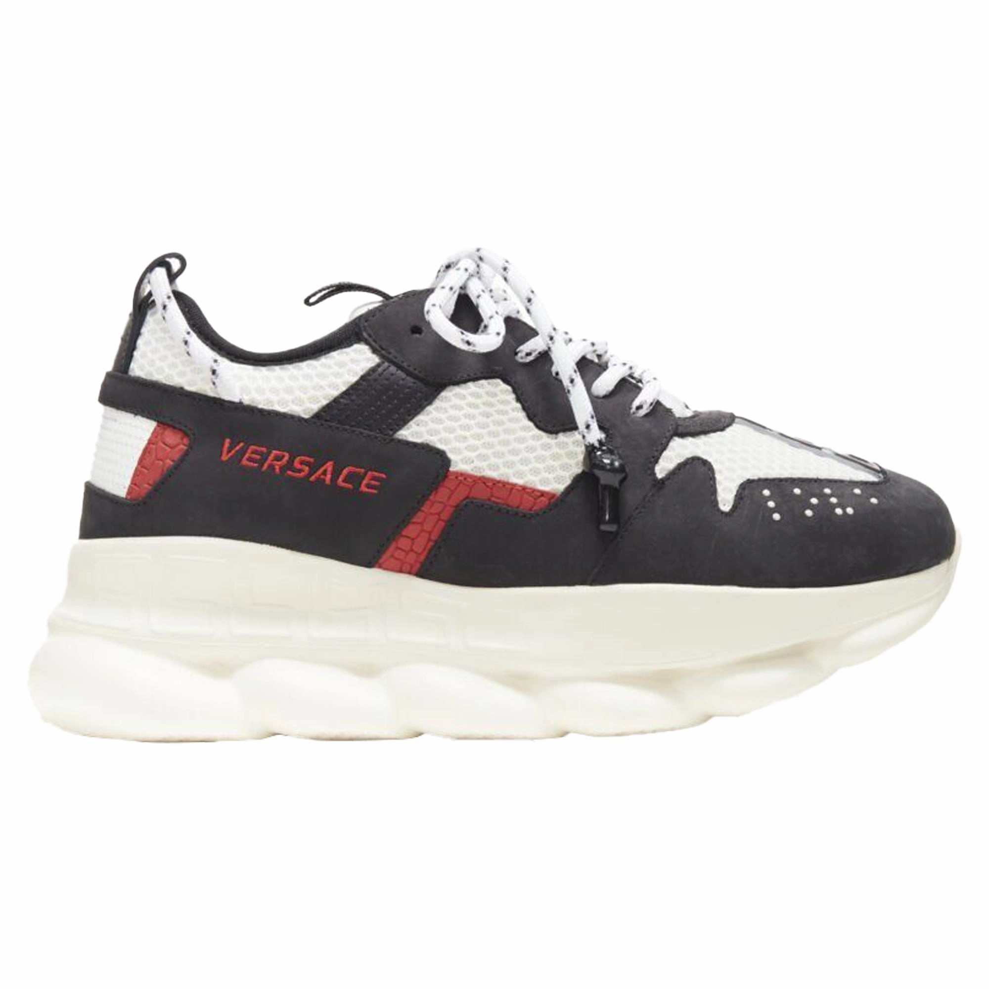 Versace Chain Reaction suede mesh low chunky sneaker speed - optimized shoes Athletic Footwear