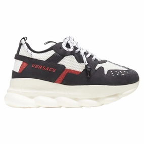 Versace Chain Reaction suede mesh low chunky sneaker speed - optimized shoes Athletic Footwear