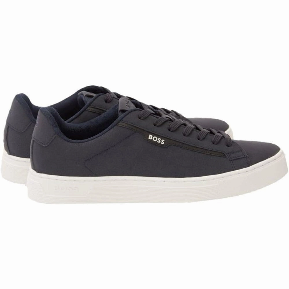 Hugo Boss Men's Rhys Cupsole Tennis Sneaker, Dark Blue steampunk - themed running gear
