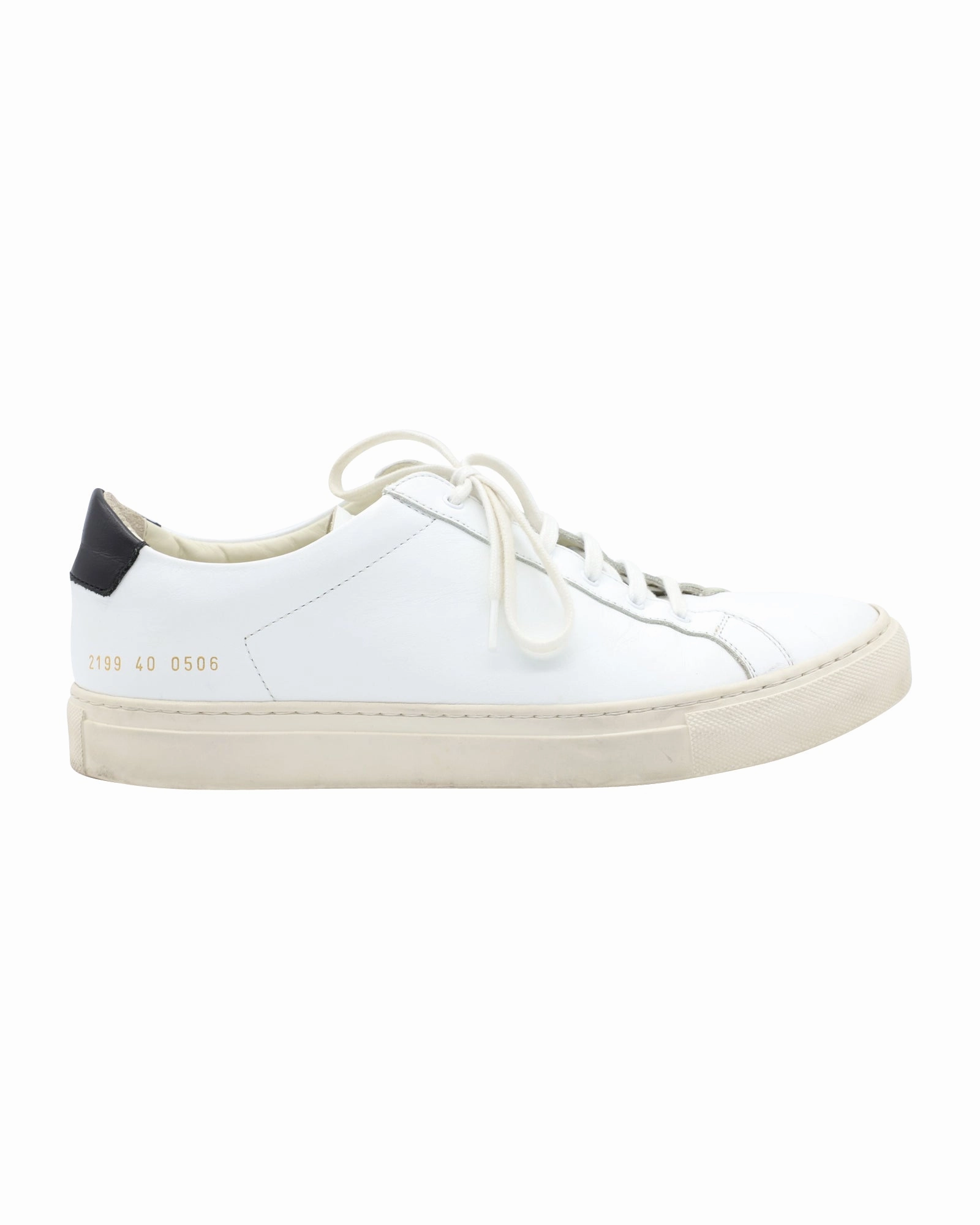 Common Projects Retro Low Sneaker in White Leather Lightweight Construction Mid-top