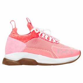 Versace Cross Chainer fluorescent neon mesh low top sneaker breathable leather shoes