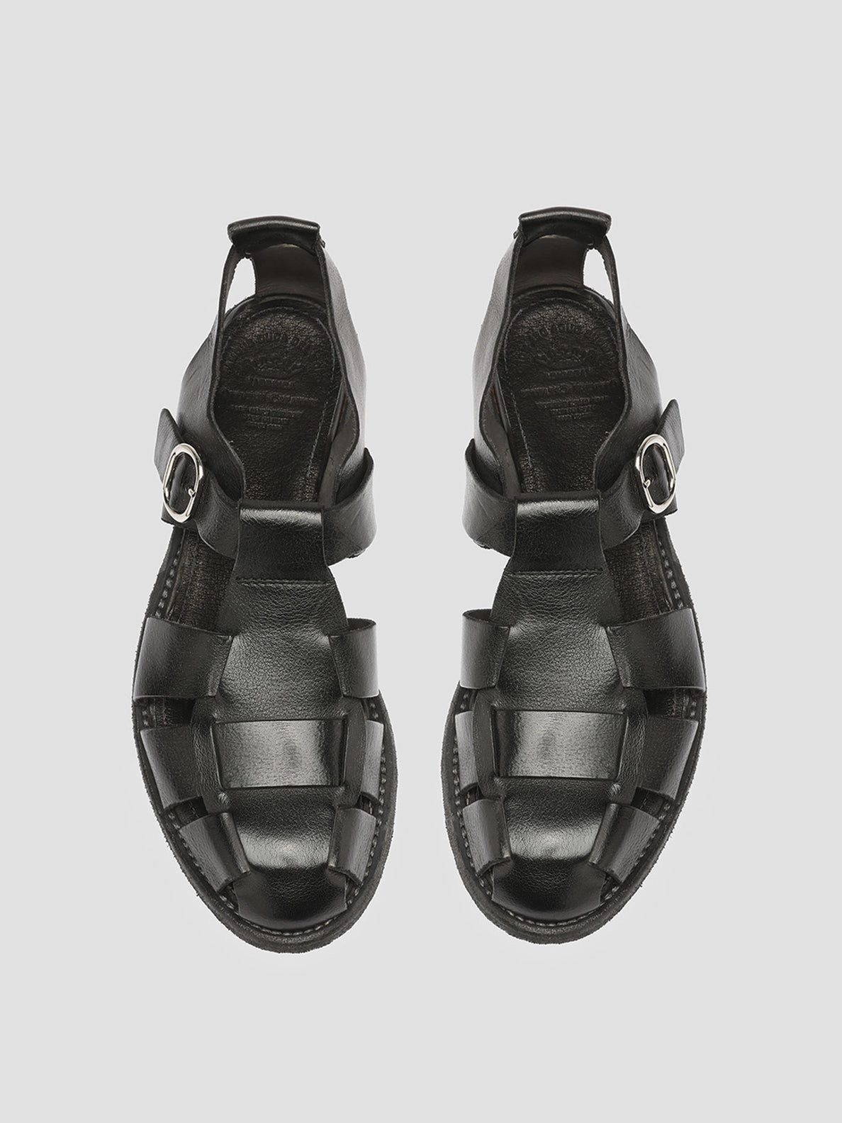 Slide Fit LEXIKON 536 - Black Leather Sandals