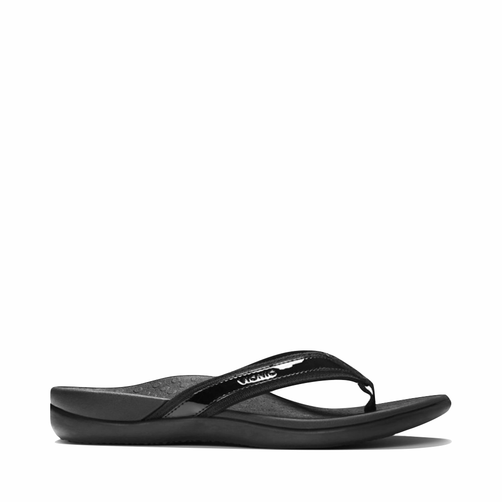 Effortless Walking Insole Cushion Vionic Women's Tide II Flip Sandal in Black