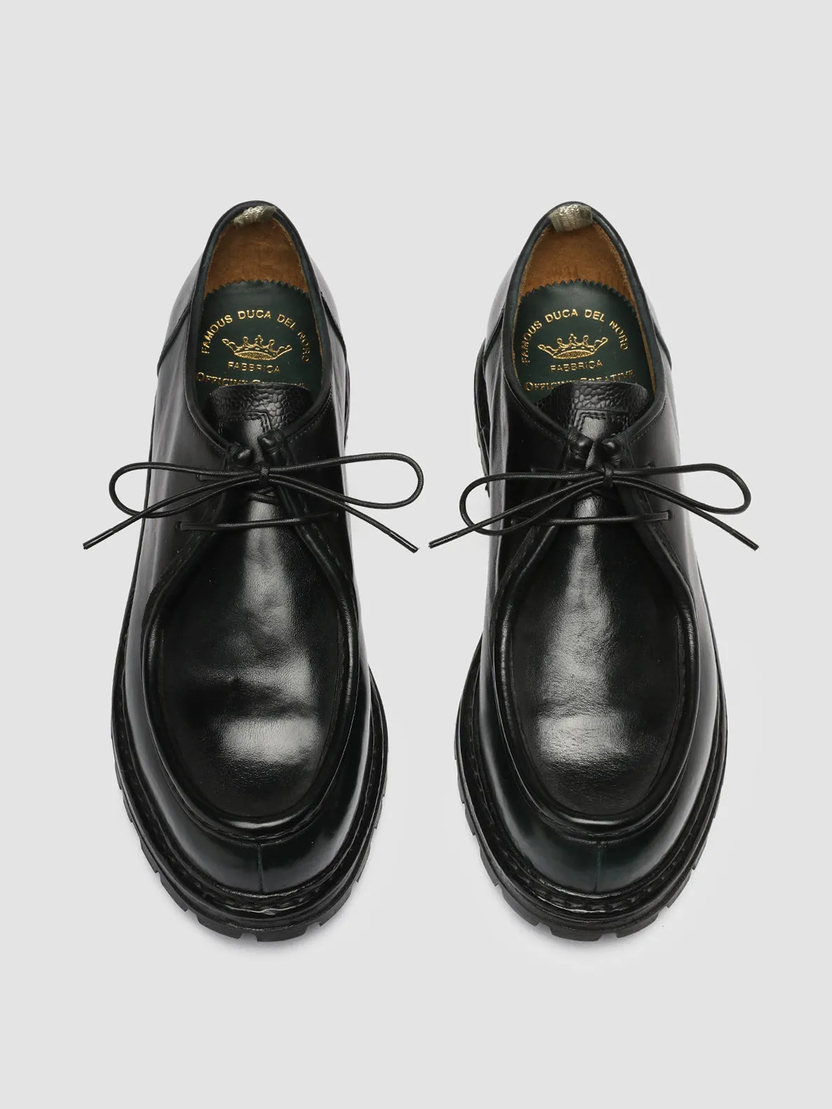 All Pair VOLCOV 009 - Dark Green Leather Derby Shoes