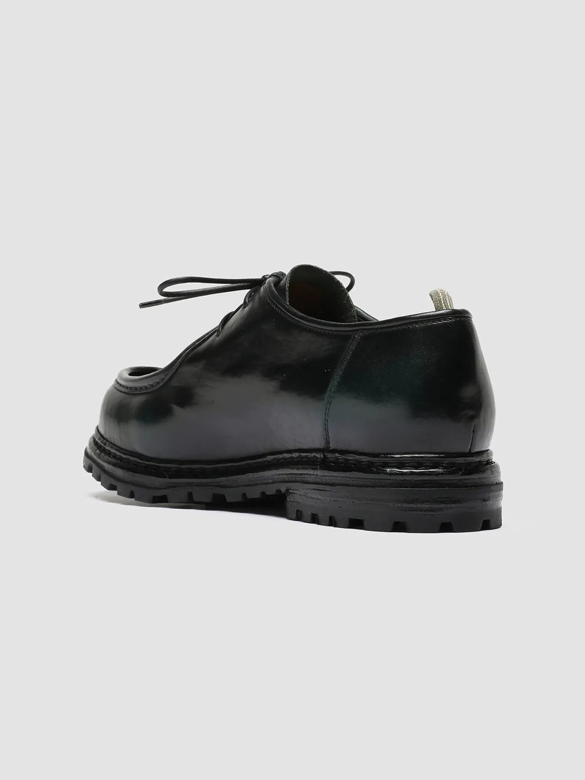 VOLCOV 009 - Dark Green Leather Derby Shoes Functional Design