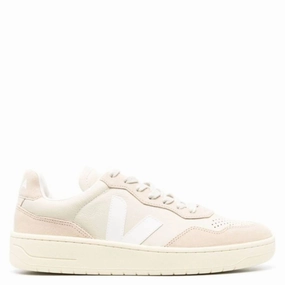 soft - sole shoes Veja V-90 Low-Top Panelled Sneakers