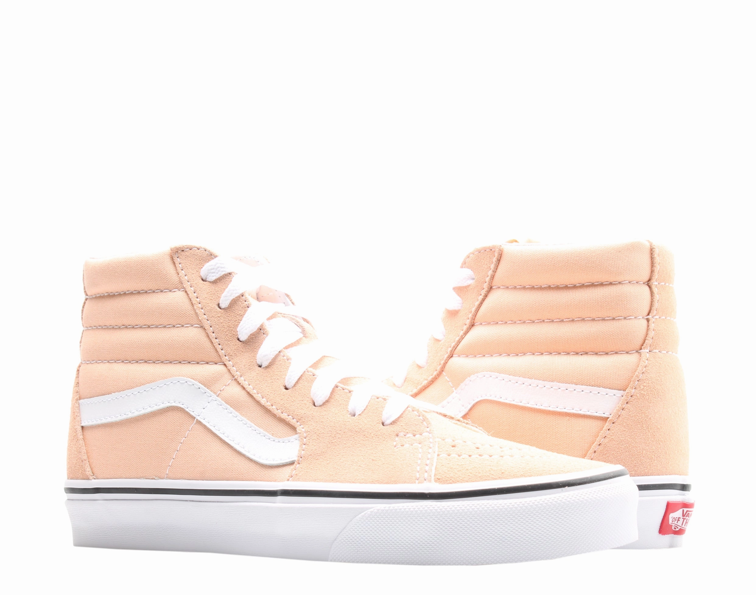 Vans Sk8-Hi Classic Bleached Apricot/White High Top Sneakers VN0A38GEU5Y running in a half - marathon shoes Comfort Ankle