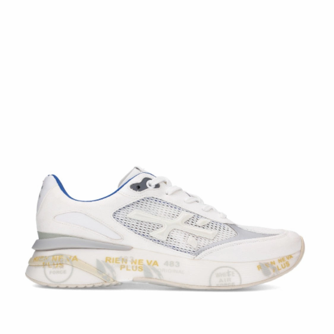 running in urban areas White Moerun Suede And Mesh Sneakers