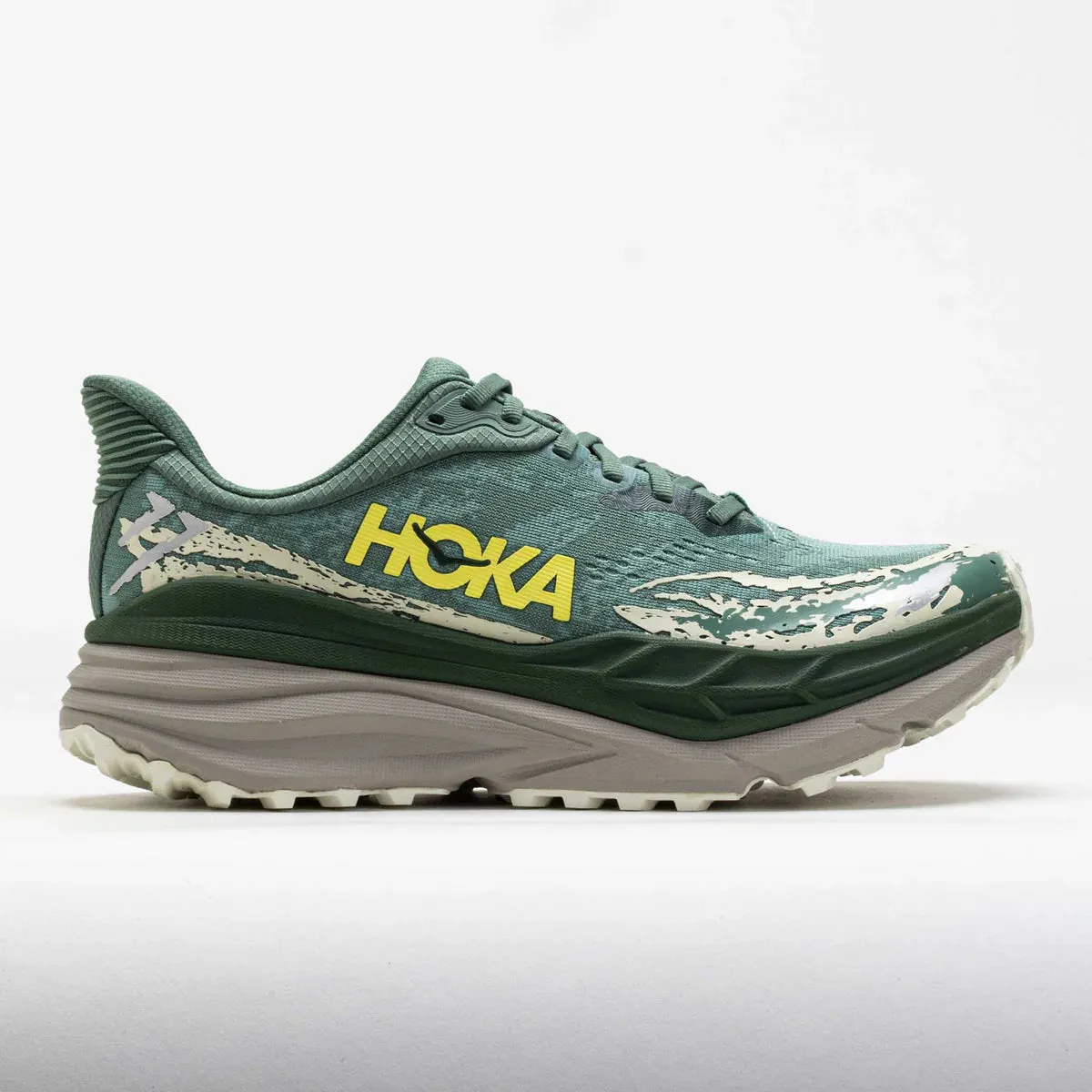 Ankle - collar Traction Grip Hoka Men's Stinson 7 Sneaker in Fern/Cement Grey