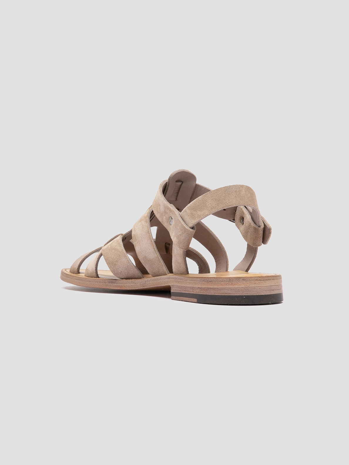 Classic Summer Shoes GANEMA 105 - Beige Suede Sandals