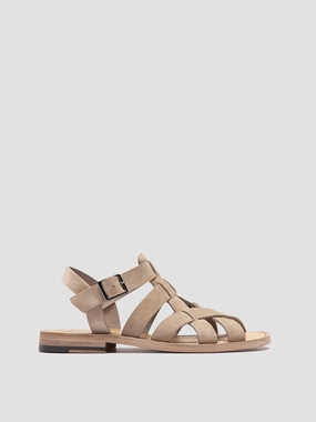 GANEMA 105 - Beige Suede Sandals Breath Ease No Buckle