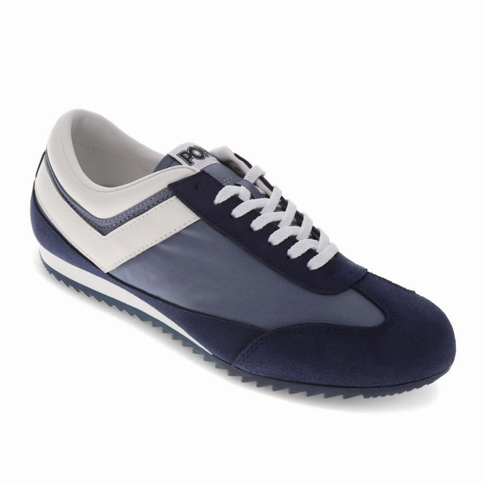 PONY Mens Racer Genuine Suede and Nylon Premium Lace Up Athletic Sneaker Shoe physical activity