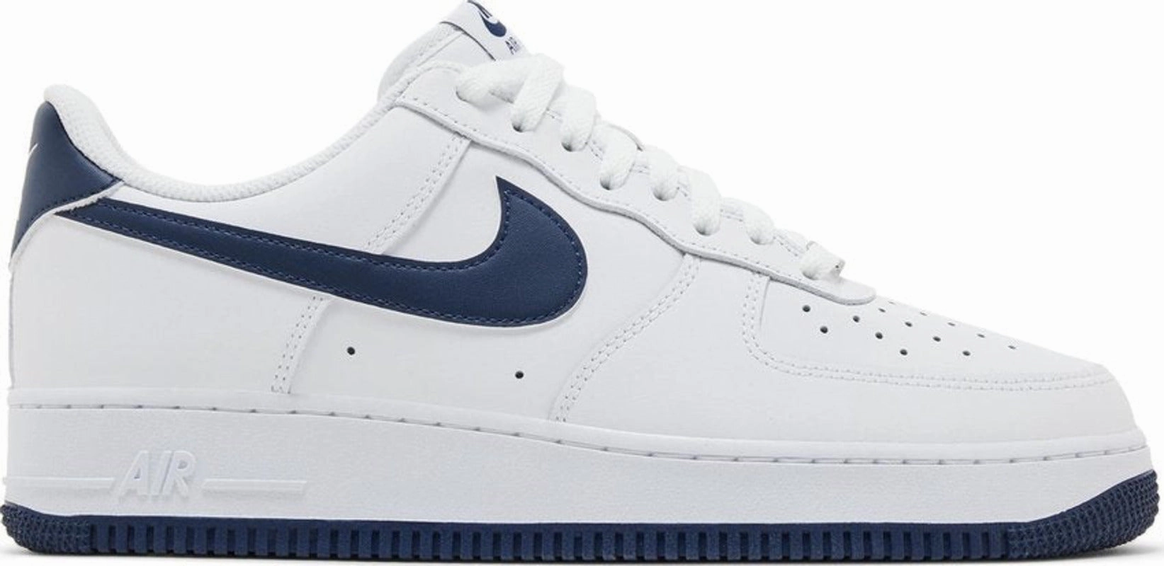 Nike Air Force 1 '07 White Midnight Navy concrete shoes team shoes