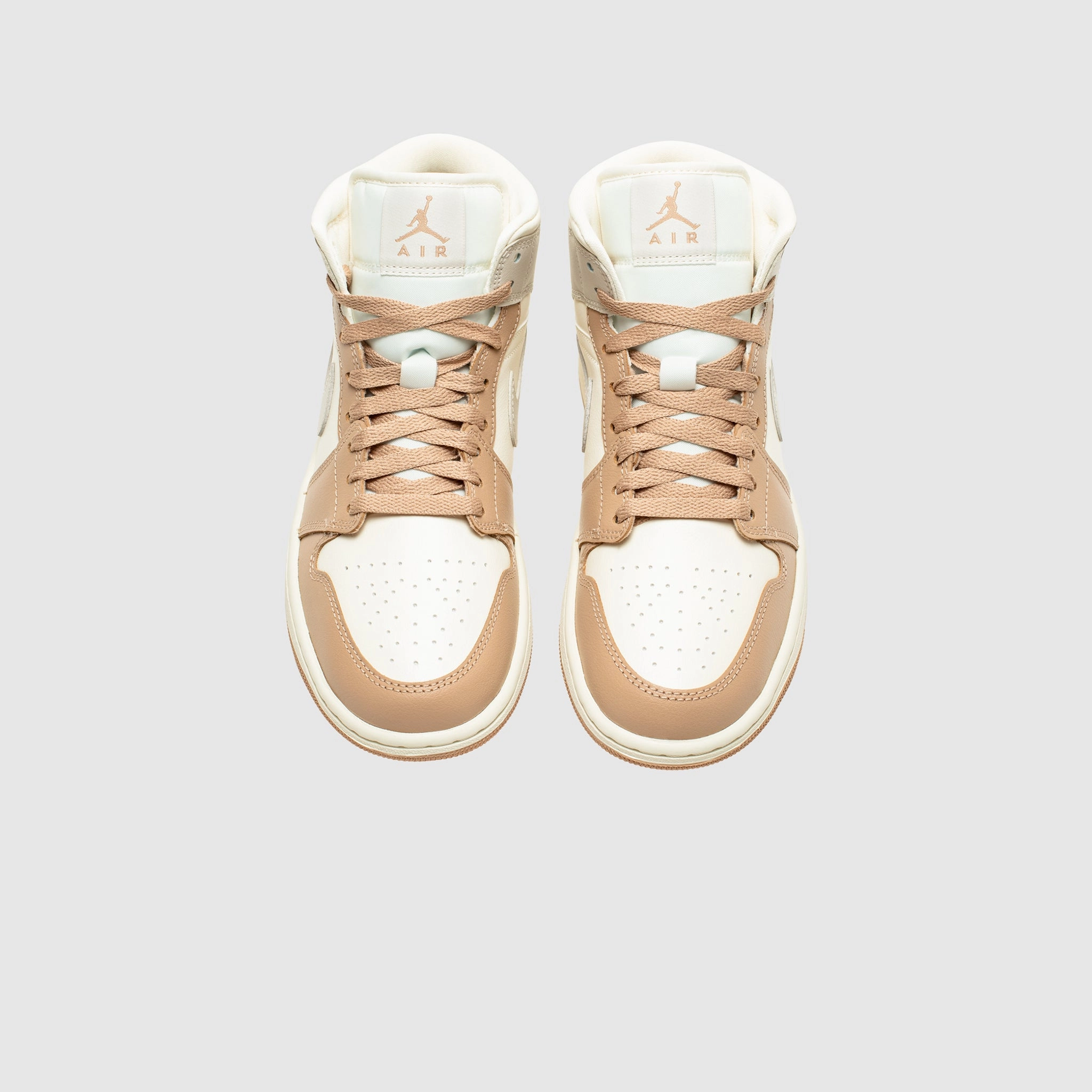 WMNS AIR JORDAN 1 MID "TAN TOE" Supportive Footbed CushionedMidsole