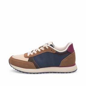 Suede Breath Mesh Woden Women's Ronja Sneaker in Caramel Multi