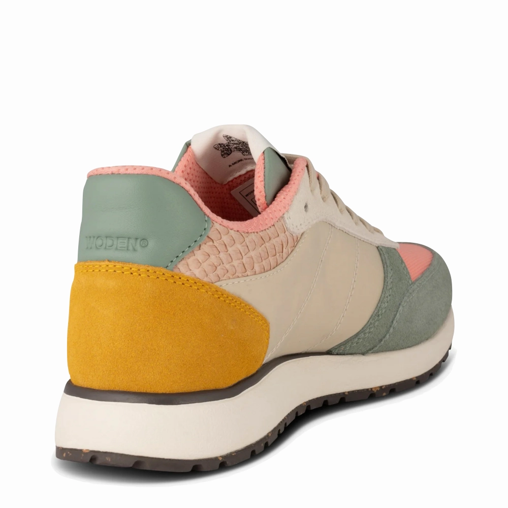 Woden Women's Ronja Sneaker in Pink Sand Multi Step Lightly
